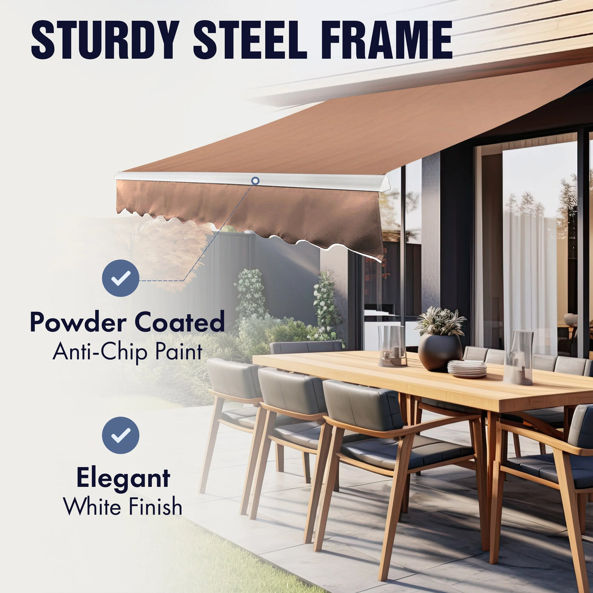 13' x 10' Retractable Patio Awning Canopy I625412