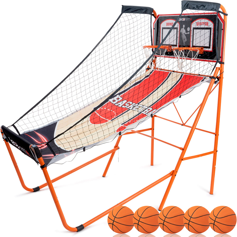 Arcade Basketball Game, Indoor 1-4 Player, LED Scoreboard, 8 Game Modes, 5 Balls Y779247