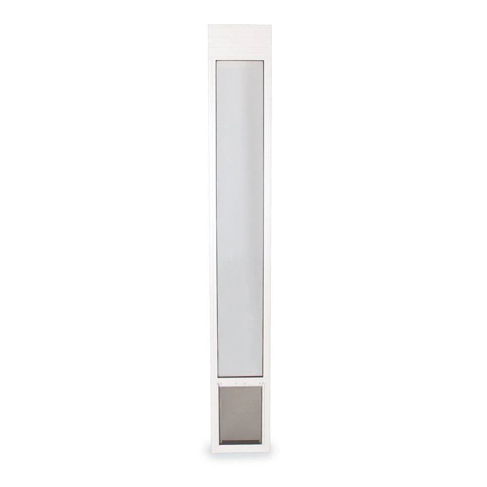 White Aluminum Frame Sliding Glass Pet Door Panel O213