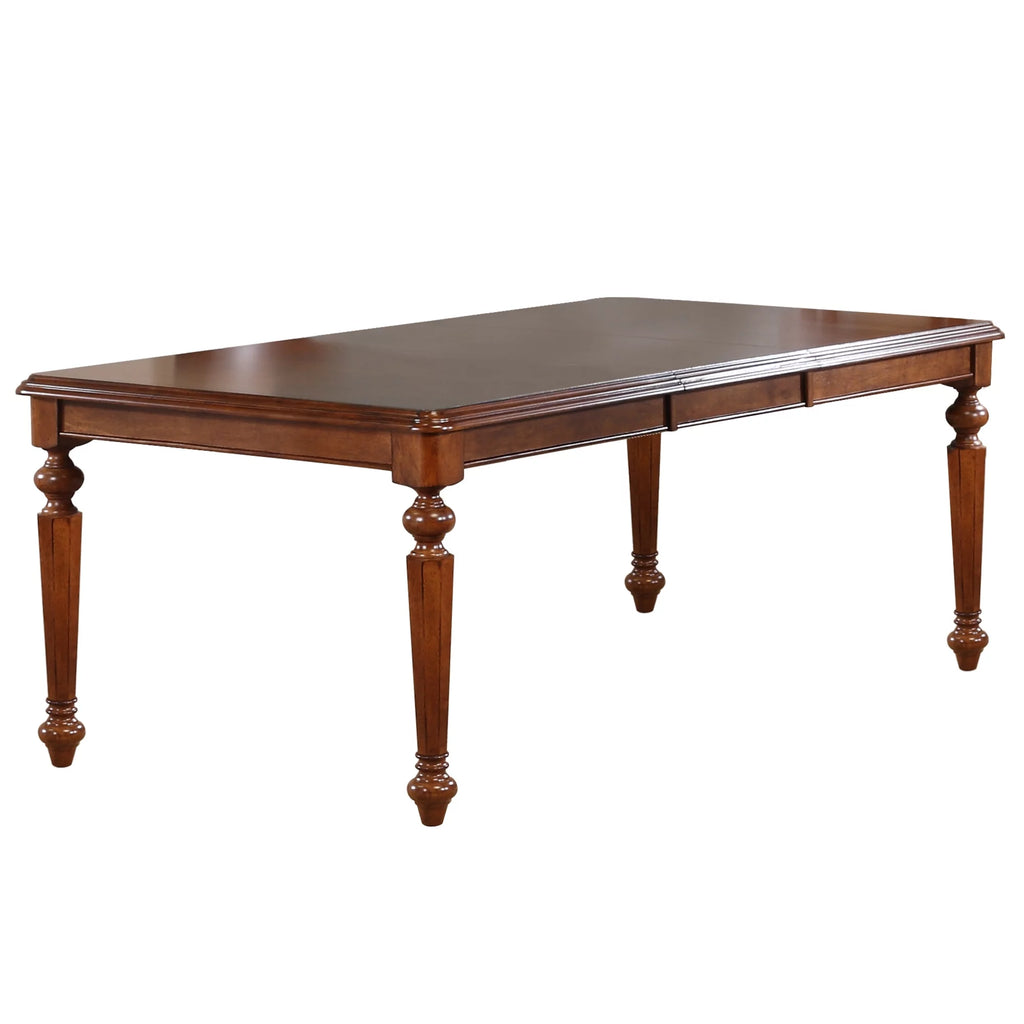 Brown Wood 8PC Extendable Dining Table Set N685
