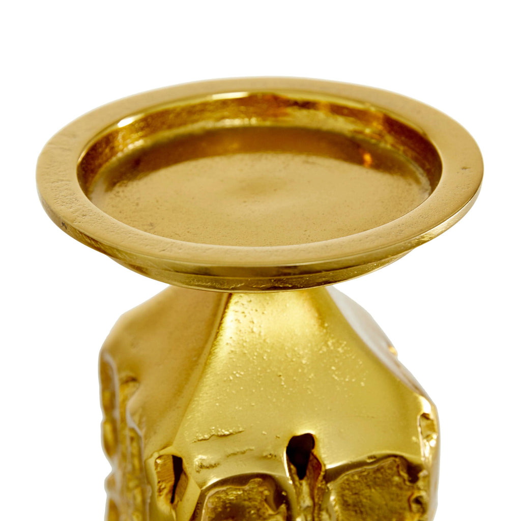 Gold Aluminum Candle Holder 19 X468