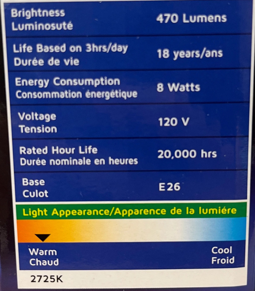 LED A19 8W Dimmable Warm Bulb T338672