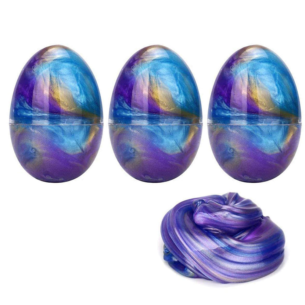 Fluffy Galaxy Slime 3-Pack Egg-Shaped DIY Slime B24753