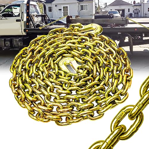 5/16 Inch x 20 Foot Transport Binder Chain with Clevis Grab Hooks H217