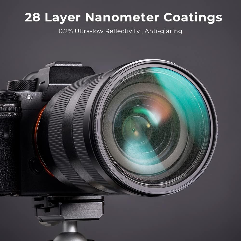 72mm Black Diffusion 1/2 Filter with 28 Multi-Layer Coatings Waterproof for Camera Lens Pack of 2 T4637