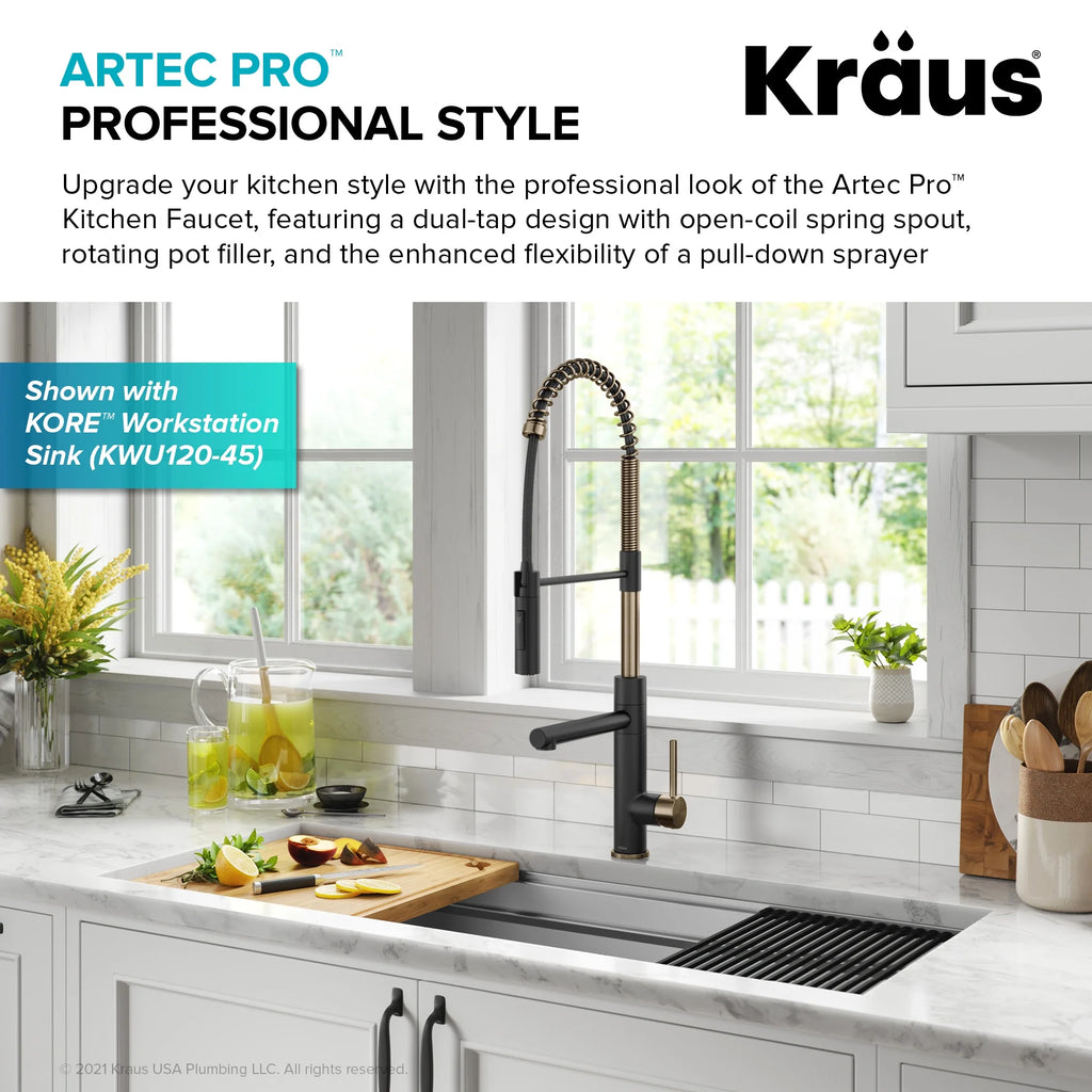 Commercial Style Pull-Down Single Handle Kitchen Faucet with Pot Filler C7937