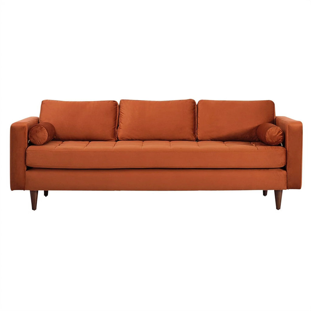 Orange Velvet Sofa Z2279
