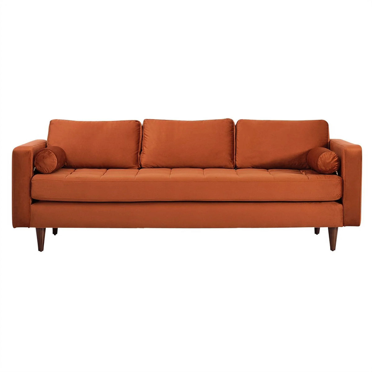 Orange Velvet Sofa Z2279