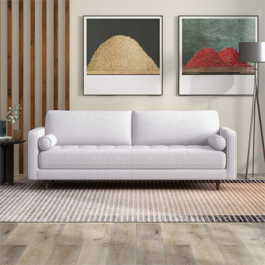 Beige Fabric Living Room Couch E51501