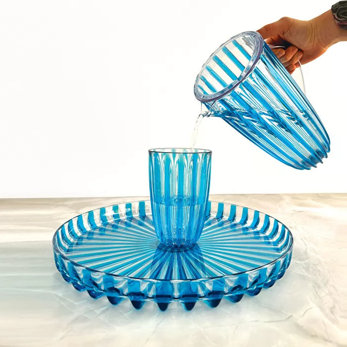 Set of 4 Blue Glasses K842