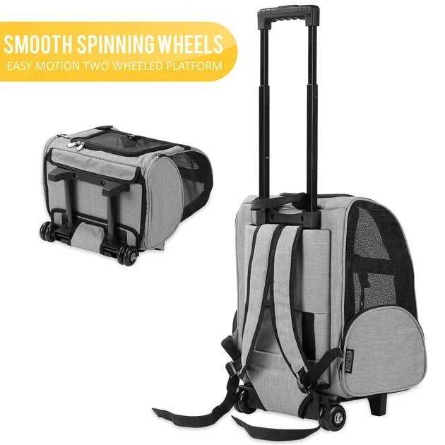 Backpack Pet Travel Carrier with Wheels F543