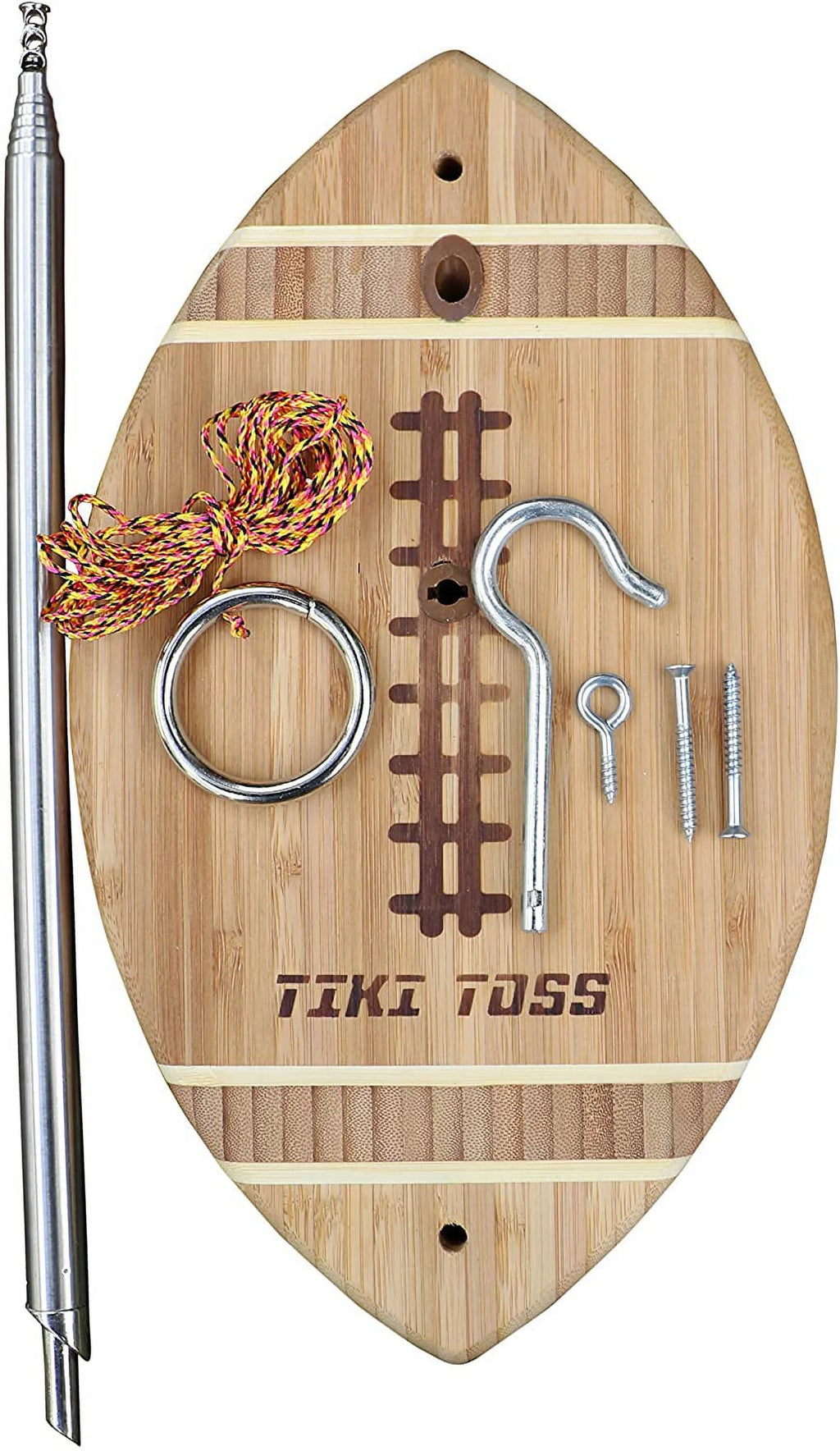 Hook and Ring Toss Game, 100% Bamboo K88450