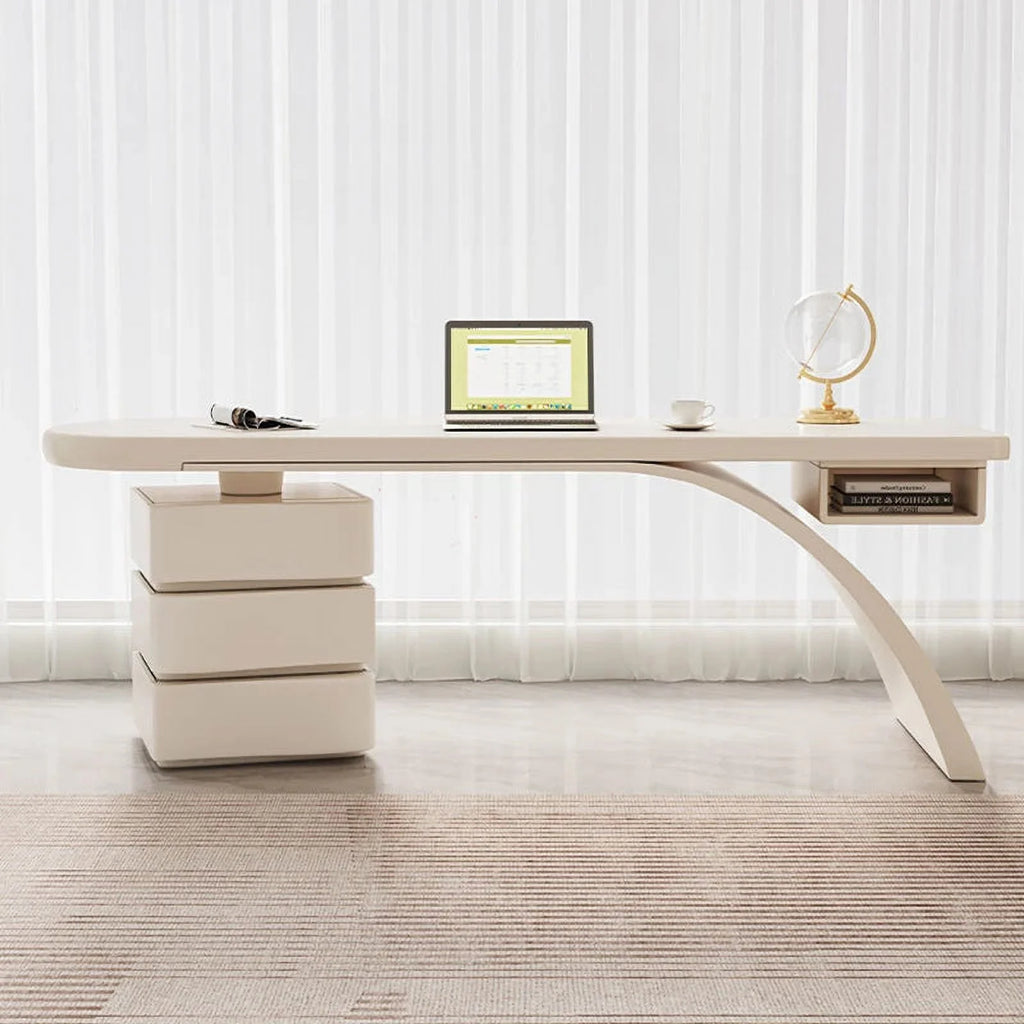Cream Style Solid Wood Writing Desk H292