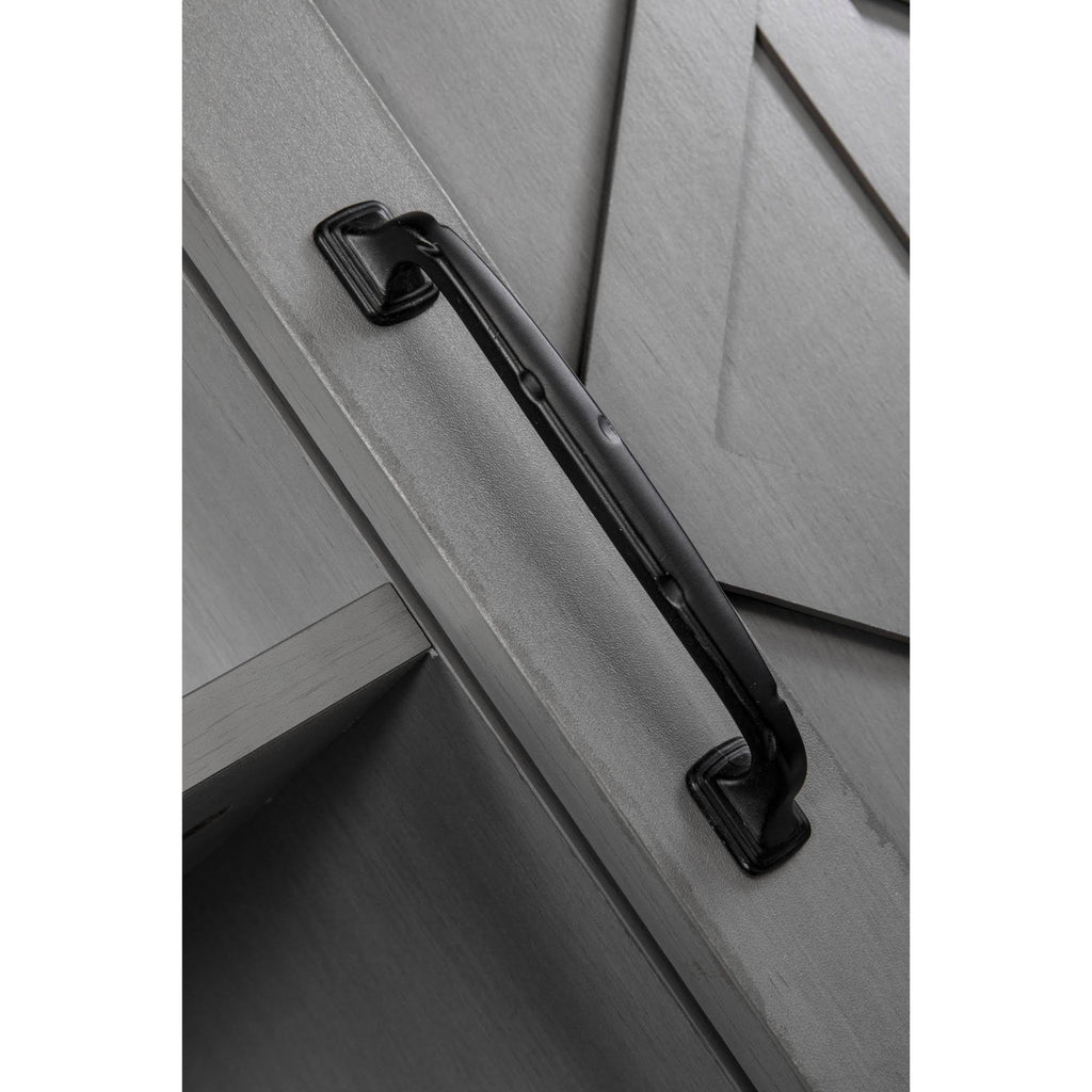 Gray Kitchen Cart with Wood Top A98046