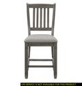 Antique Gray Counter Height Wooden Chairs 2Pc Set M897