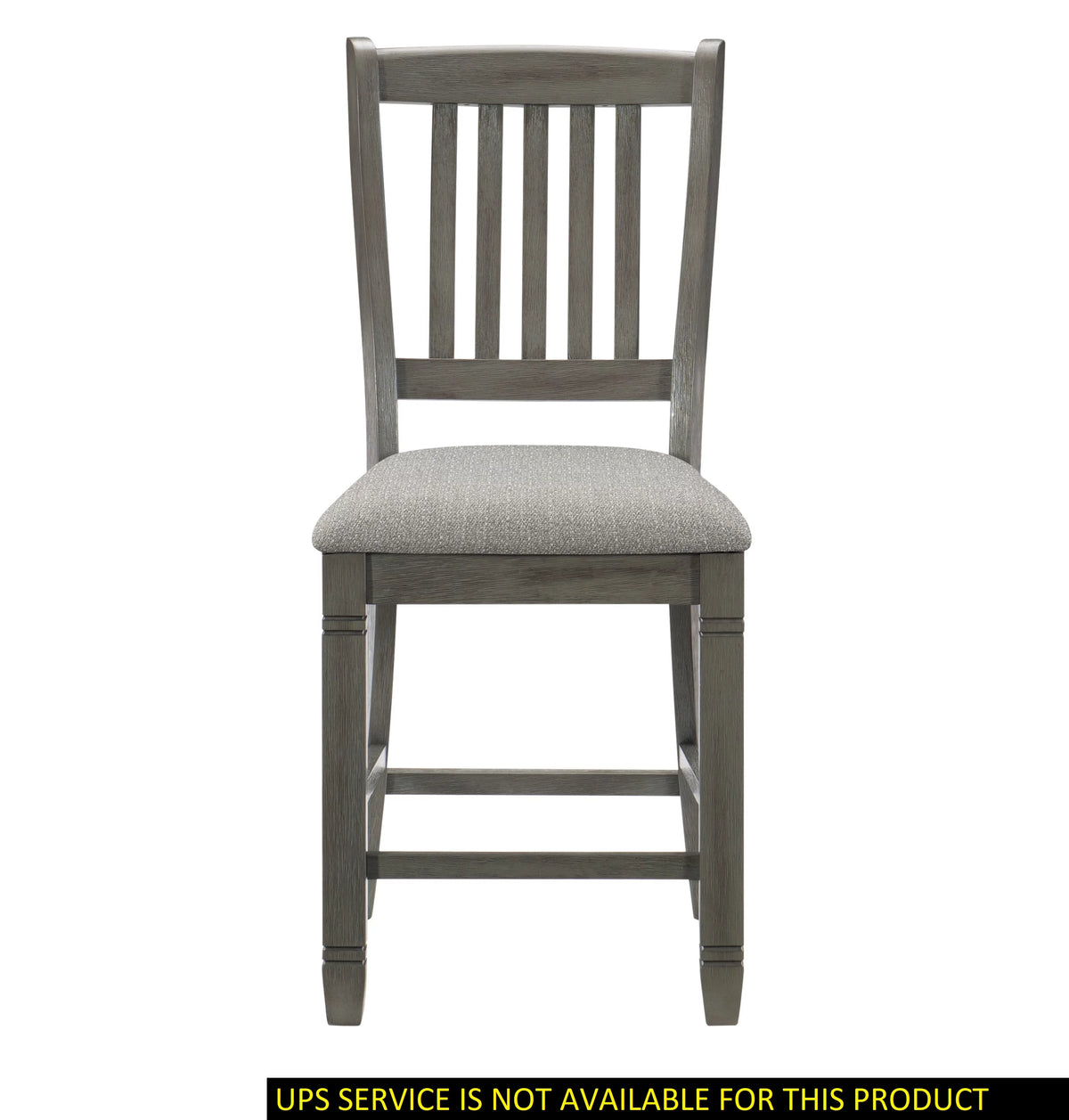 Antique Gray Counter Height Wooden Chairs 2Pc Set M897