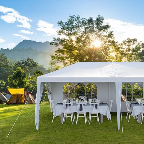 10'x30' Heavy Duty White Waterproof Outdoor Canopy S1087