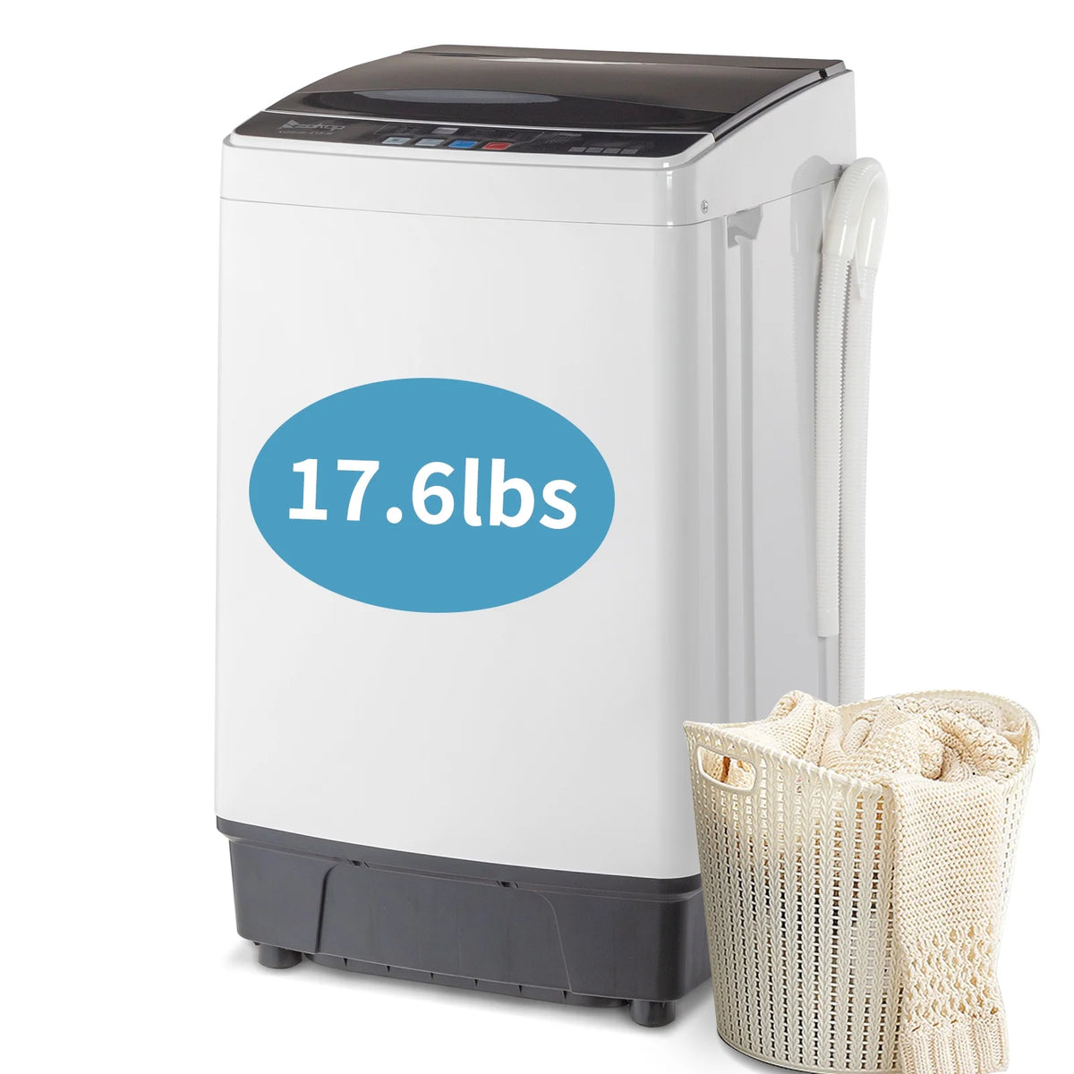 Full-Automatic Top Load Portable Compact Washing Machine 17.6 Lbs Capacity T43723