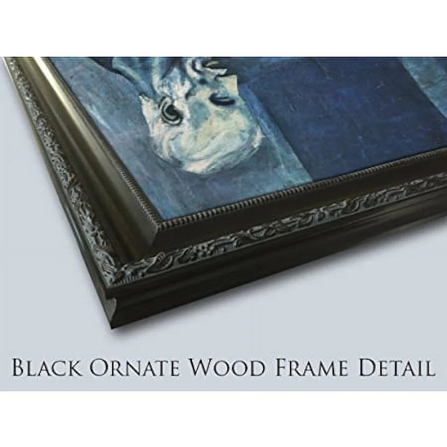 Black Ornate Wood Framed Art Print X180
