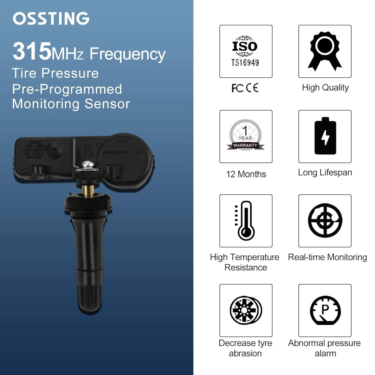 Subaru Tire Pressure Sensor 315MHZ TPMS Sensor 4 Pack G74965