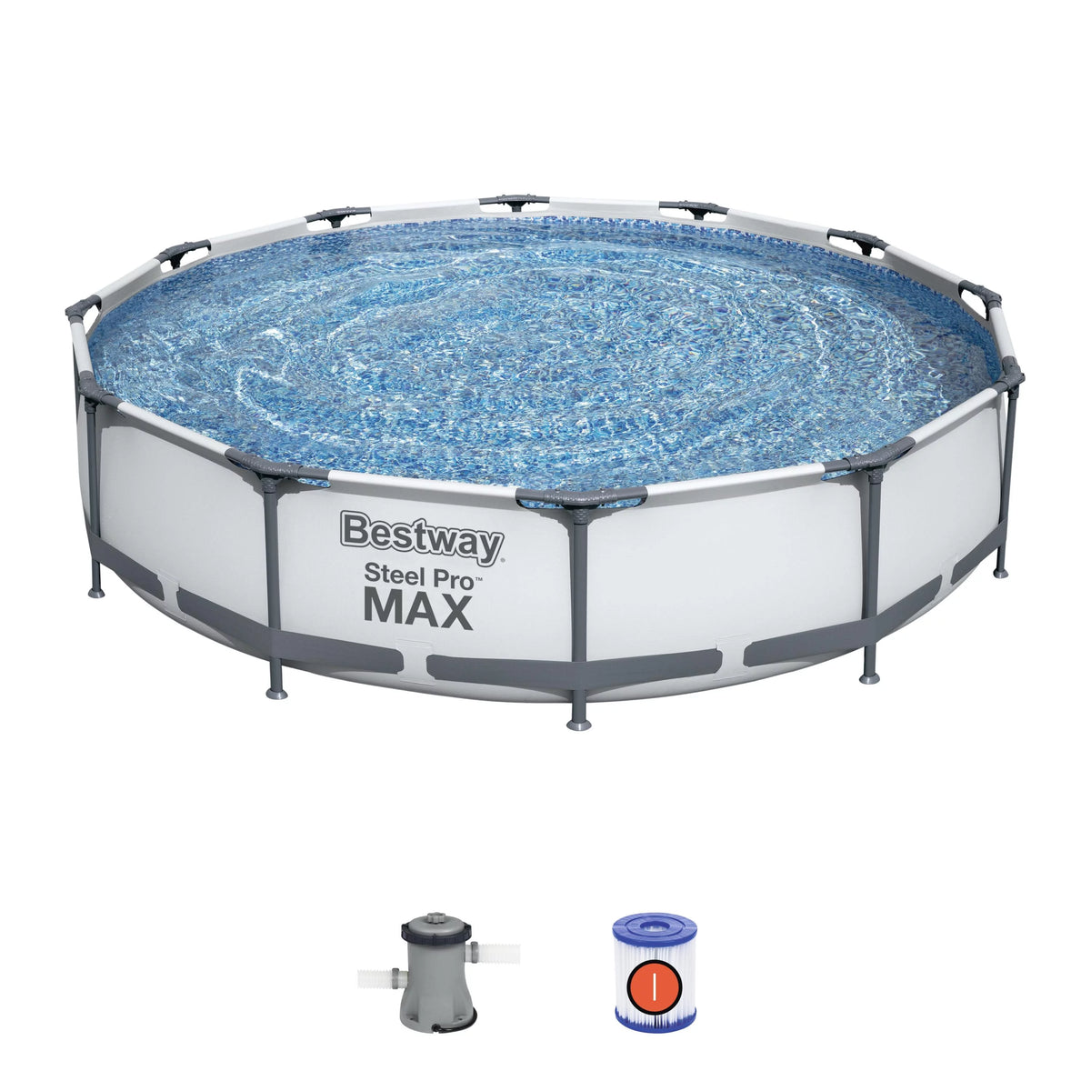12-Foot by 30-inch Round Frame Swimming Pool Set U495