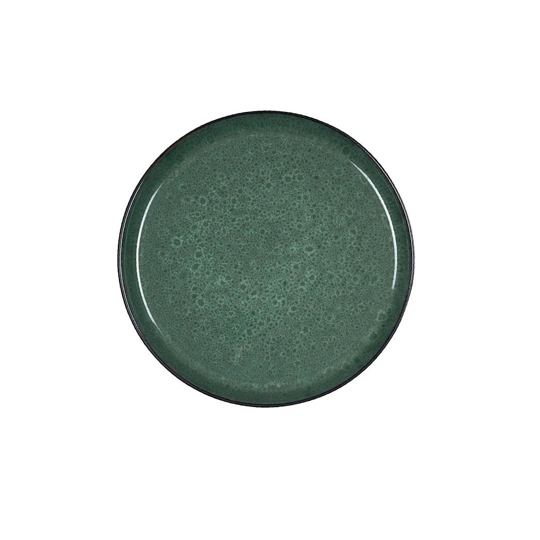 Stoneware Plate 21 cm Black Green N140997
