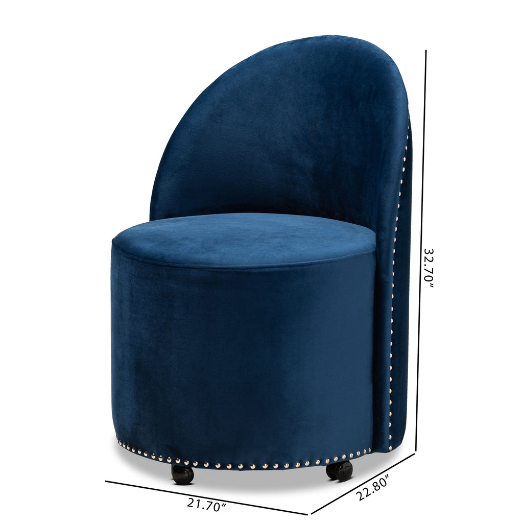 Navy Blue Bucket Chair L4373