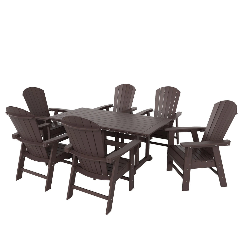 7-Piece All Weather Outdoor Dining Set with Armchairs Q807