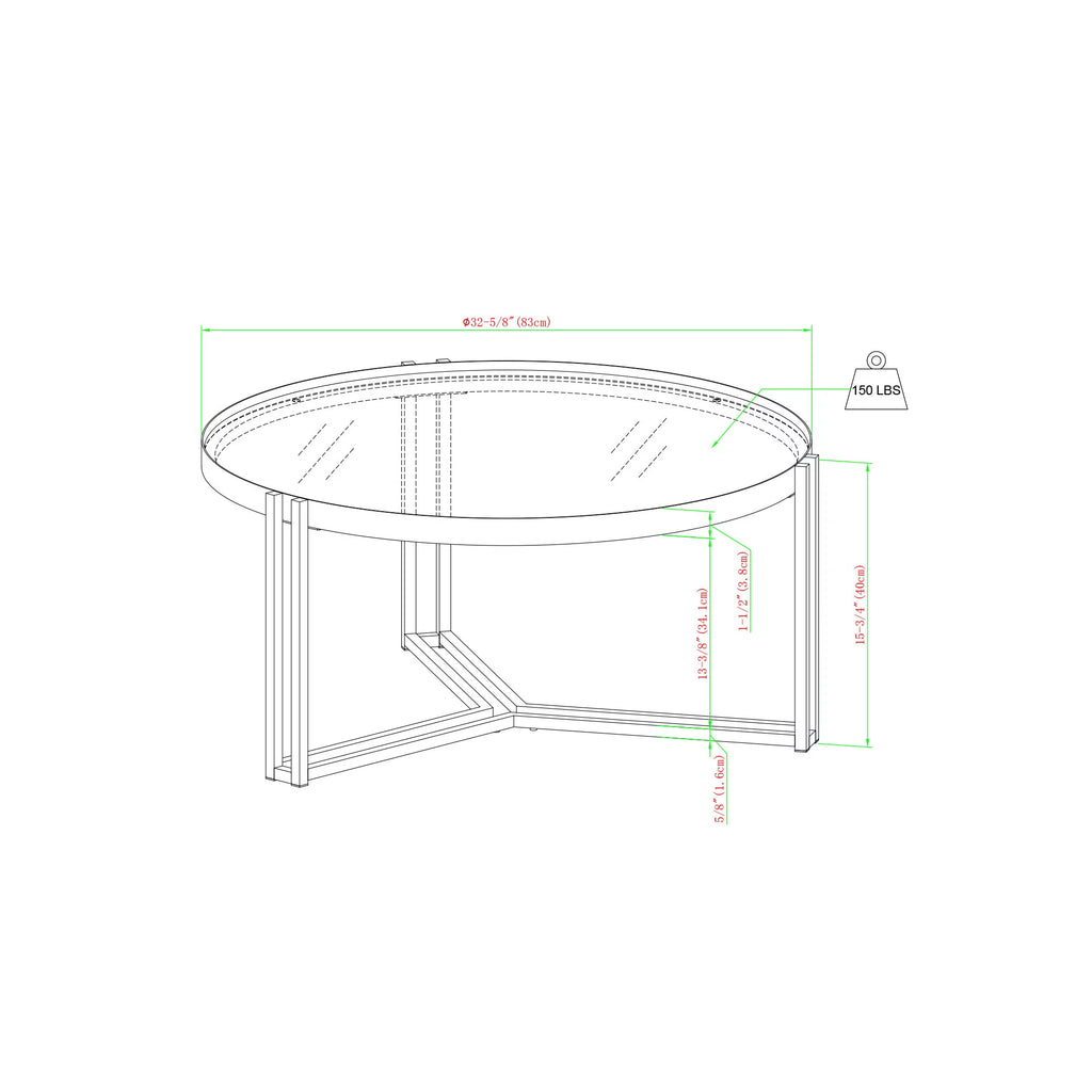 Round Glass Coffee Table I5463