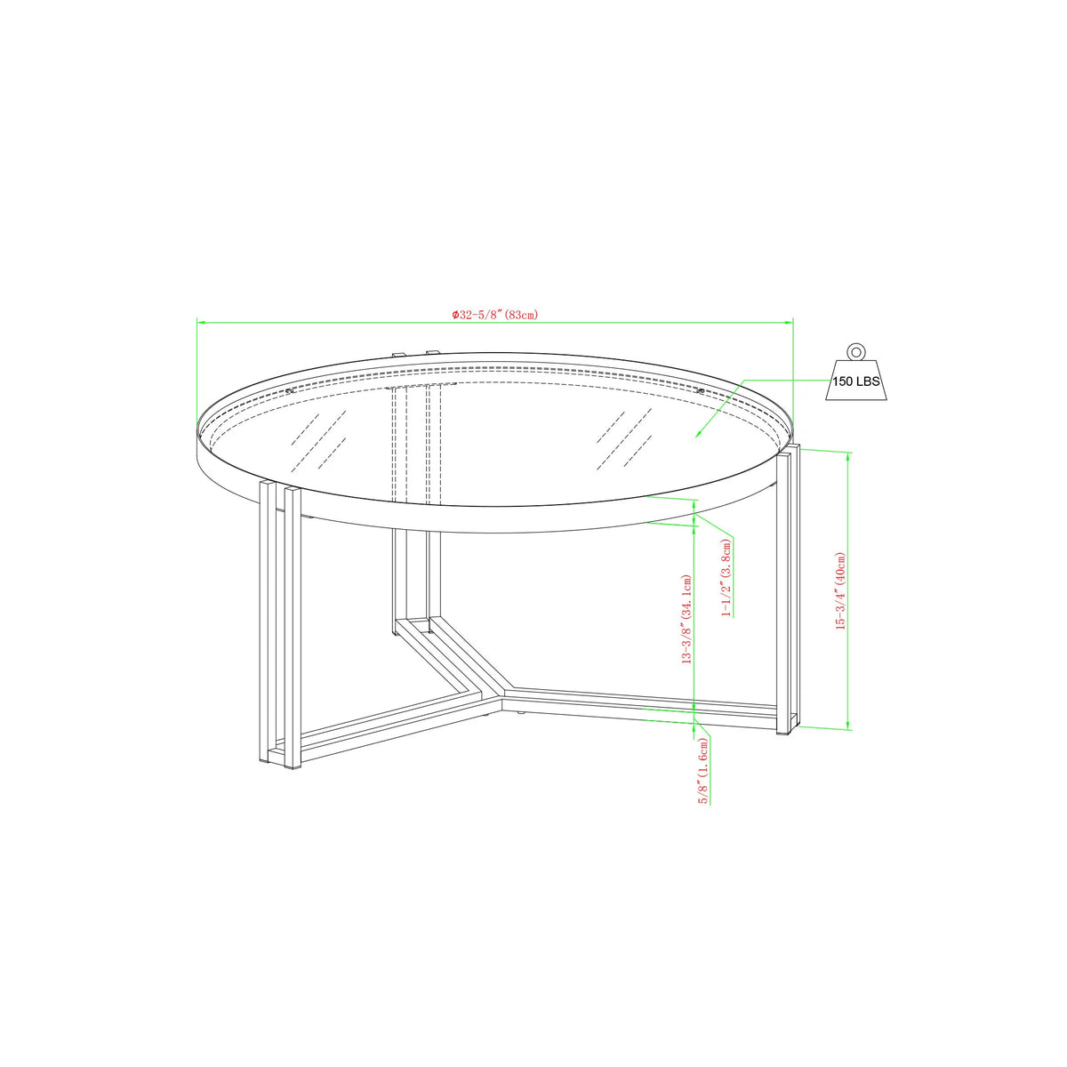 Round Glass Coffee Table I5463